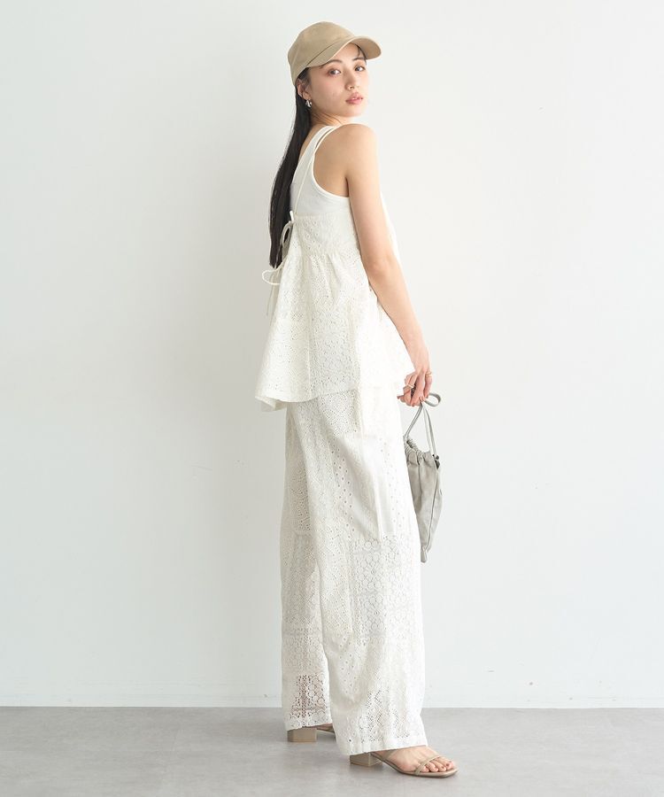 WEB・一部店舗限定】パッチワークレースパンツ（earth music&ecology