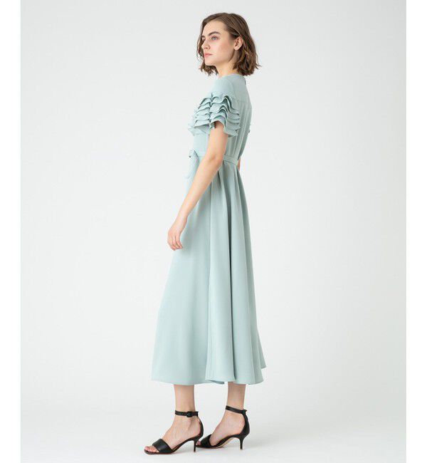 LOULOU WILLOUGHBY「【LOULOU WILLOUGHBY】ラッフルコサージュワンピース」|ワンピース|