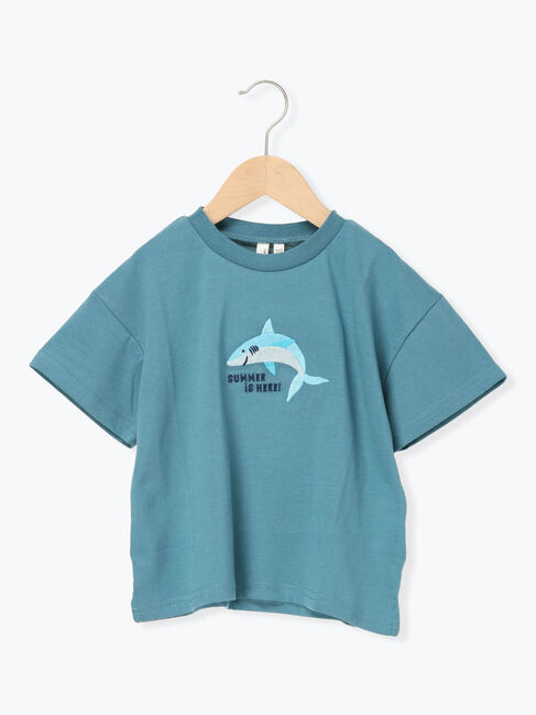 Samansa Mos2 Lagom「【吸水速乾】サメ刺繍Tシャツ」|Tシャツ・カットソー|