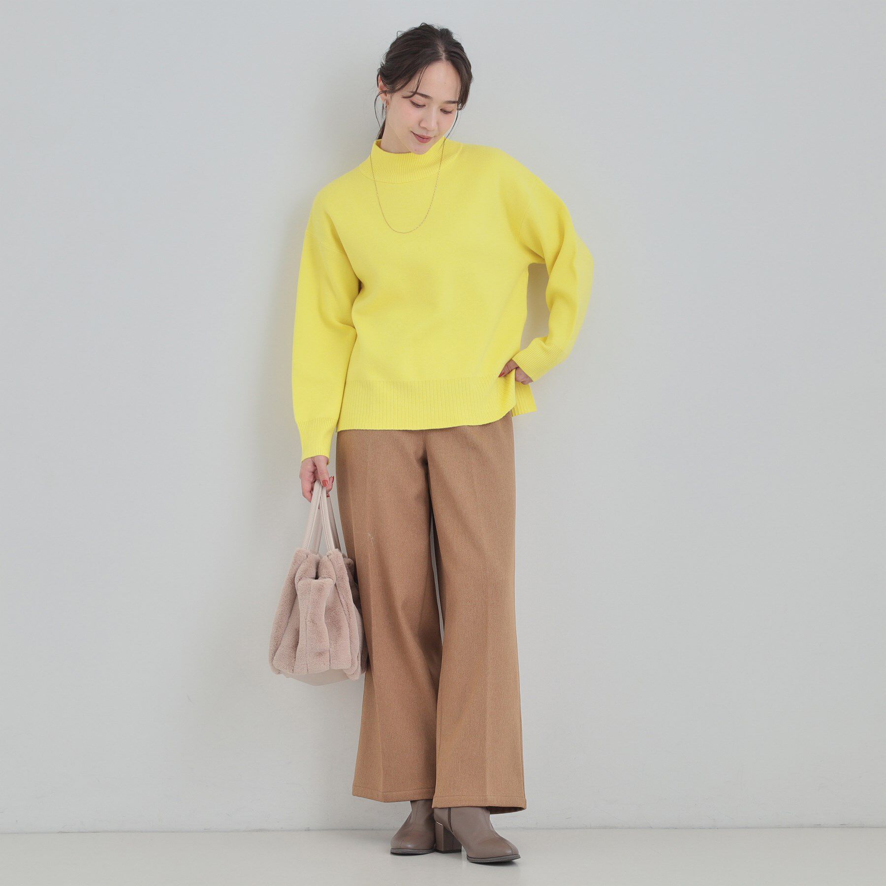 SHOO･LA･RUE「【洗濯機可/S-LL】厚すぎない　ゆったりシンプルもちもちニット」|ニット・セーター|