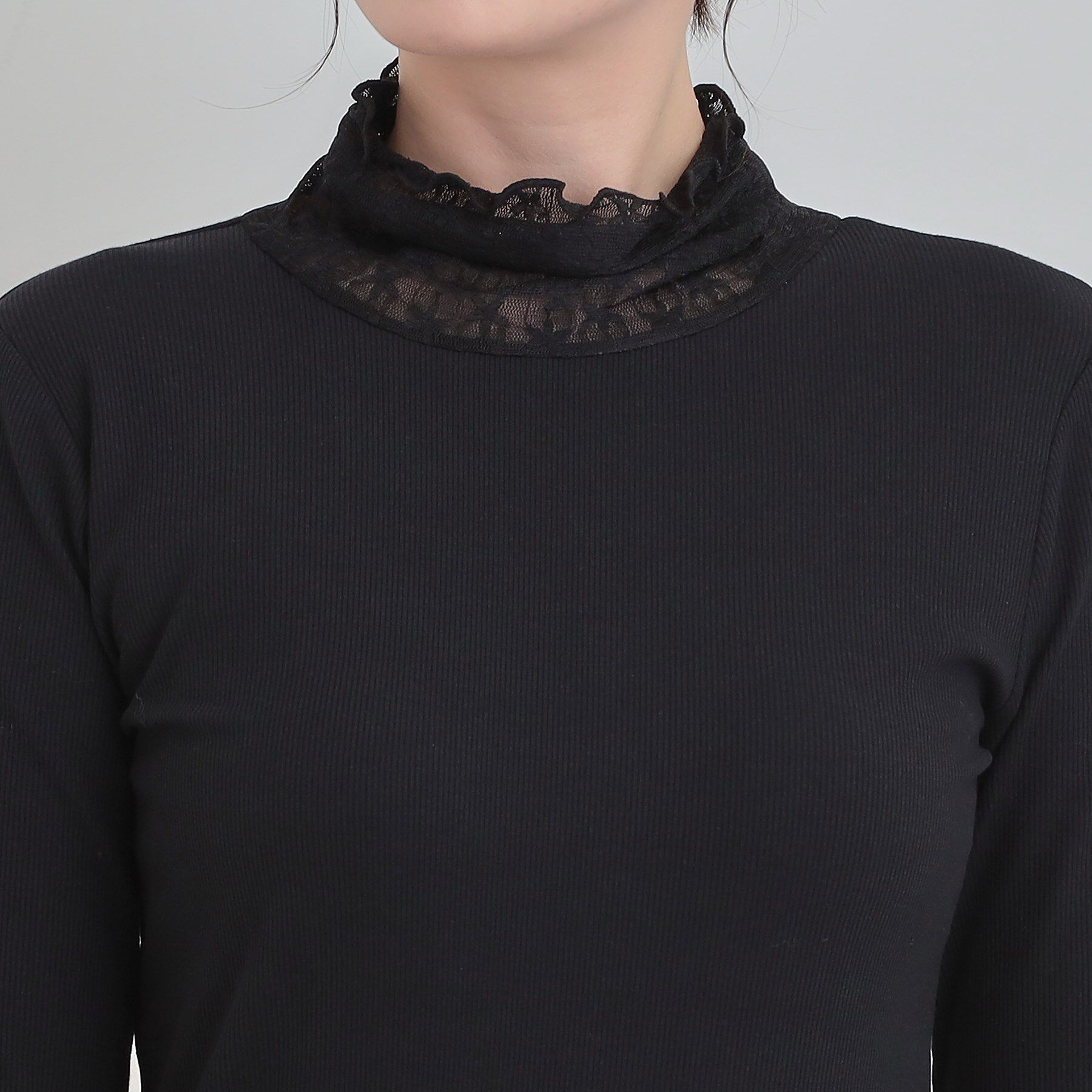 SHOO･LA･RUE「【洗濯機可】レイヤードスタイルに レース切り替えインナー」|Tシャツ・カットソー|