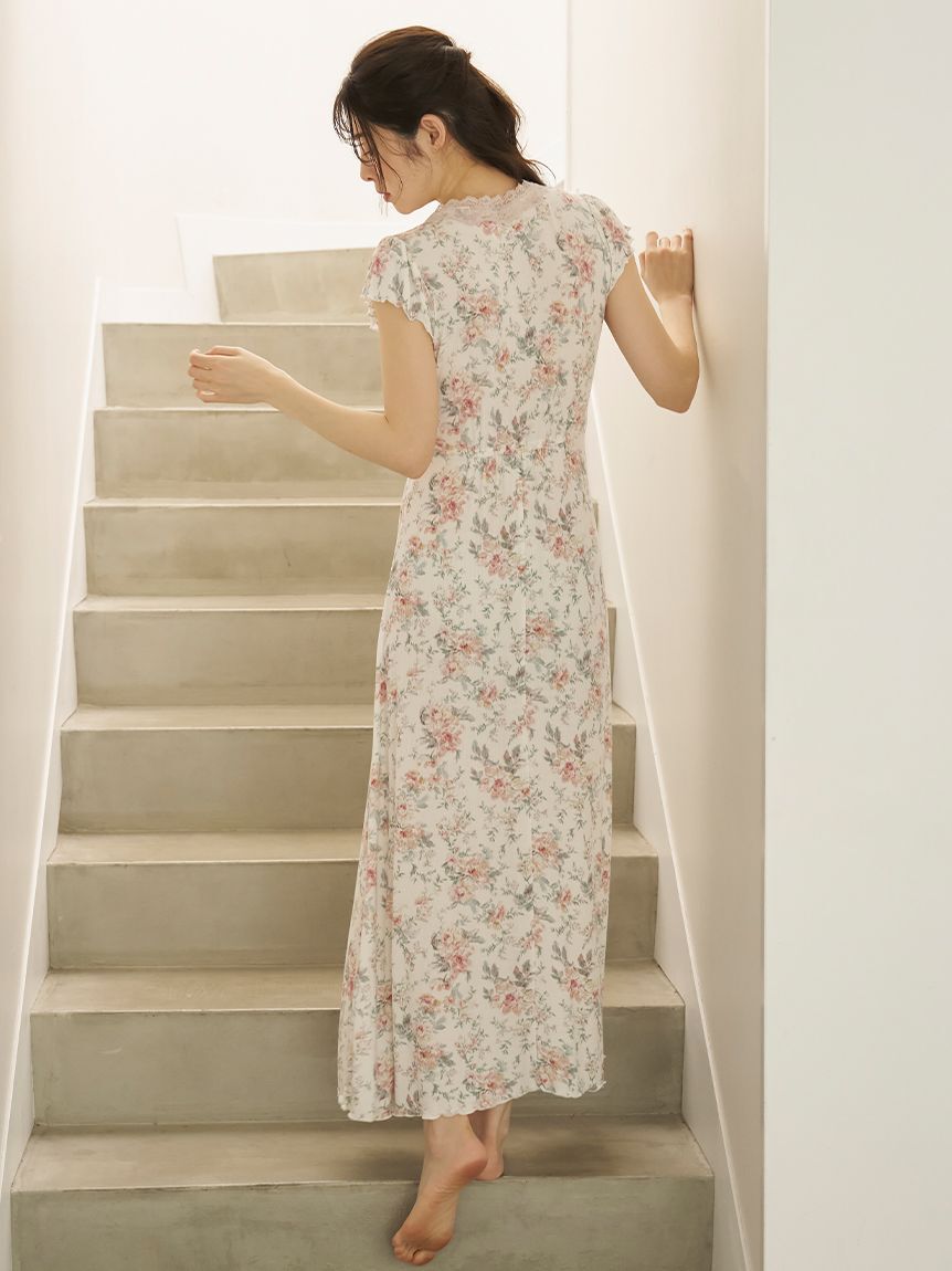SNIDEL HOME「プリントカップインカットワンピース」|ルームウェア|