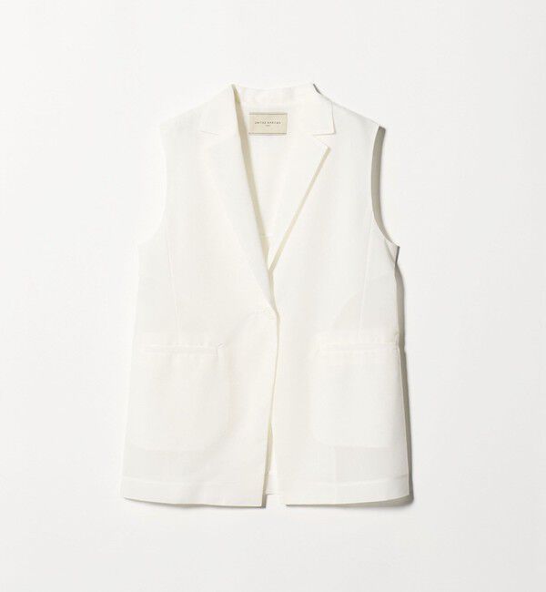 UNITED ARROWS「シアー ミドル ベスト ‐ウォッシャブル‐」|ベスト・ジレ|OFF WHITE