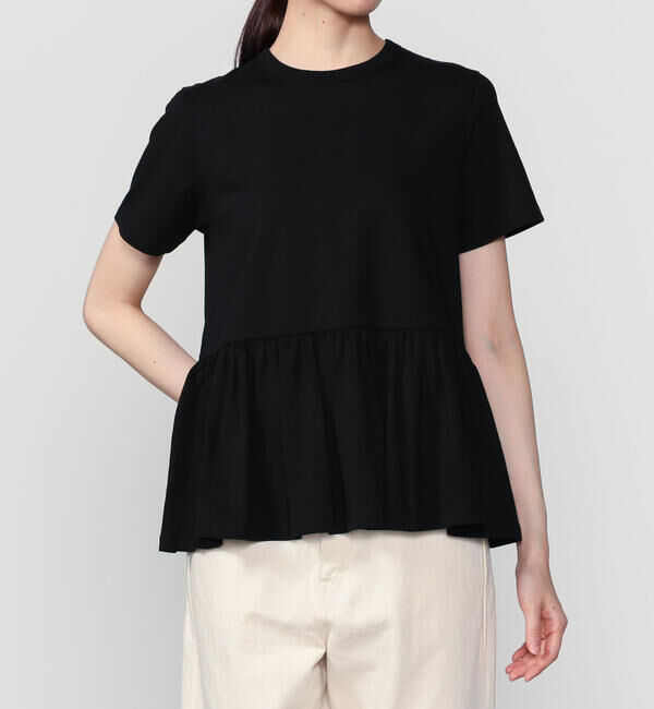 ORCIVAL「ORCIVAL | オープンエンド ギャザーショートスリーブプルオーバー WOMEN」|Tシャツ・カットソー|