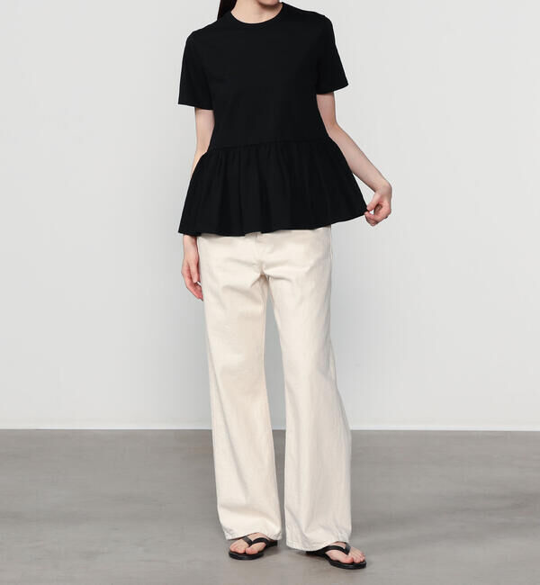 ORCIVAL「ORCIVAL | オープンエンド ギャザーショートスリーブプルオーバー WOMEN」|Tシャツ・カットソー|