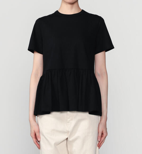 ORCIVAL「ORCIVAL | オープンエンド ギャザーショートスリーブプルオーバー WOMEN」|Tシャツ・カットソー|
