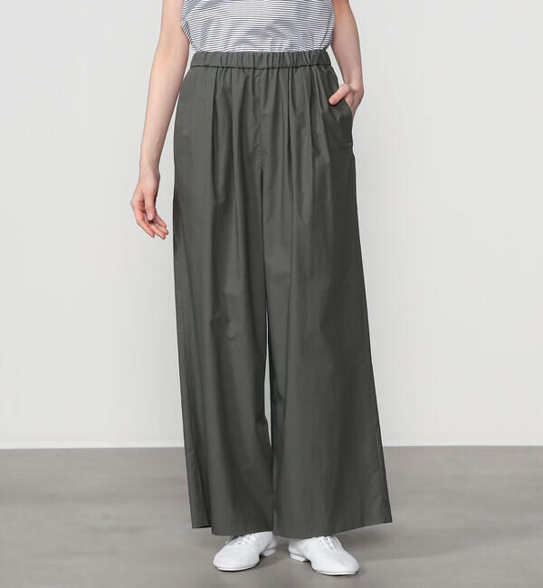 Morris & Sons「MORRIS & SONS | コットン ワイドイージーパンツ WOMEN」|チノ|CHARCOAL
