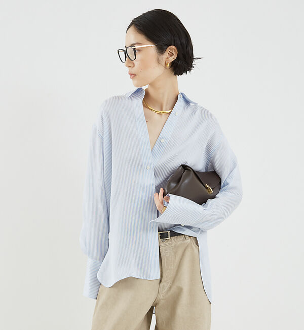 The Store by C' 「【COCUCA】ベーシックシャツプレミアム」|シャツ・ブラウス|サックスブルー