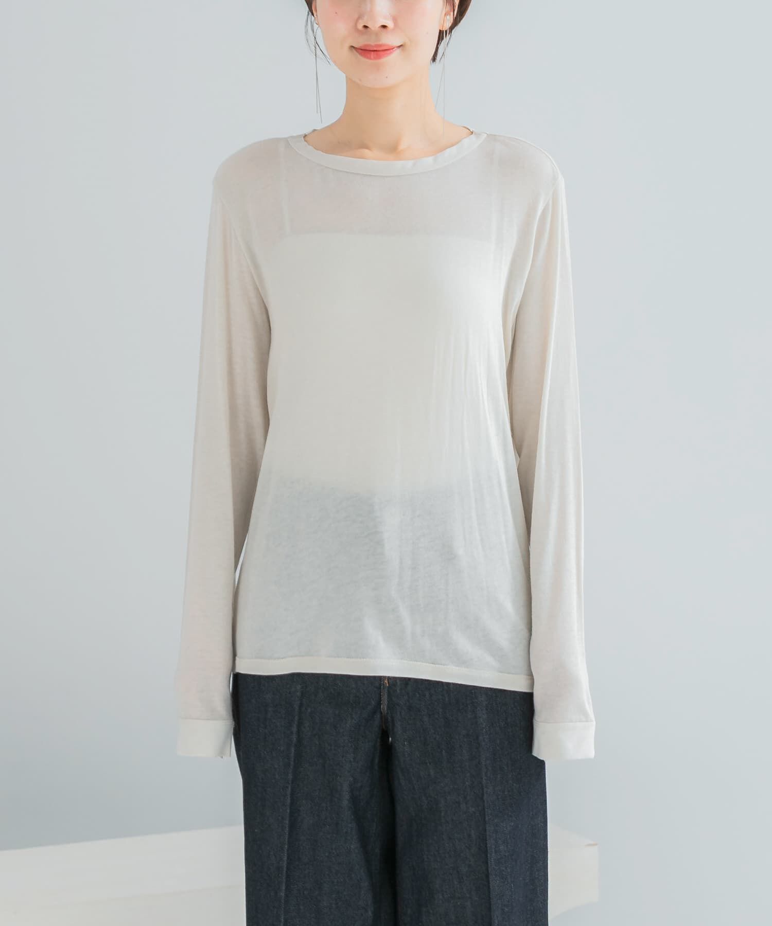 URBAN RESEARCH ROSSO「シルク混ドッキングカットソー」|Tシャツ・カットソー|