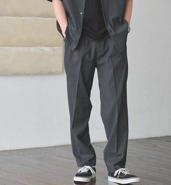 UNITED ARROWS green label relaxing「ポリエステル ドビー ワイド ユーティリティ イージー パンツ W2 -接触冷感・吸水速乾・ストレッチ-」|その他|DK.GRAY