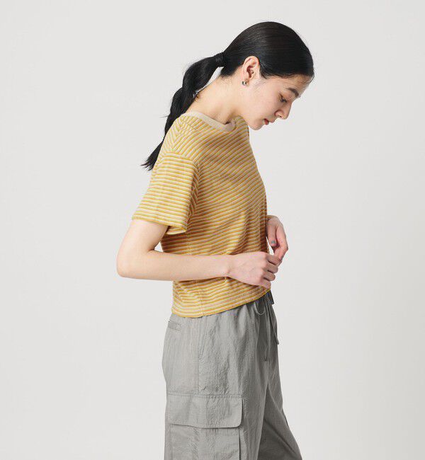 BEAUTY&YOUTH UNITED ARROWS「コットン パイルボーダー ショートスリーブ Tシャツ」|Tシャツ・カットソー|