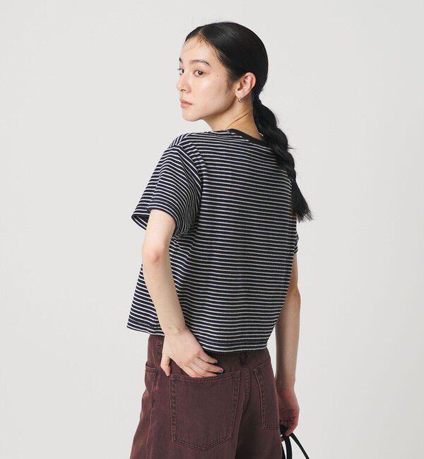 BEAUTY&YOUTH UNITED ARROWS「コットン パイルボーダー ショートスリーブ Tシャツ」|Tシャツ・カットソー|