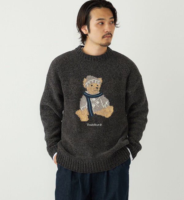 SHIPS Colors 「SHIPS Colors:〈洗濯機可能〉TeddyBear(R) ジャカード モール ニット◇」|ニット・セーター|