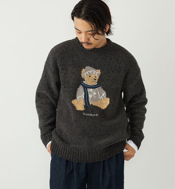 SHIPS Colors 「SHIPS Colors:〈洗濯機可能〉TeddyBear(R) ジャカード モール ニット◇」|ニット・セーター|