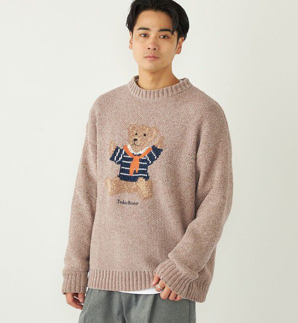 SHIPS Colors 「SHIPS Colors:〈洗濯機可能〉TeddyBear(R) ジャカード モール ニット◇」|ニット・セーター|