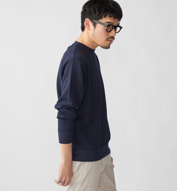 SHIPS「SHIPS: 膨れジャカード ロングスリーブ」|Tシャツ・カットソー|