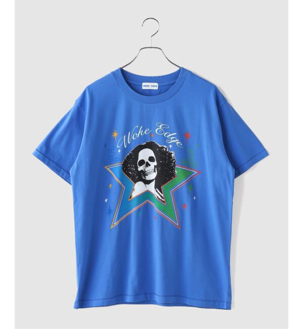 JOINT WORKS「WOKE EDGE / ウォークエッジ Skull Star Tee」|Tシャツ・カットソー|ブルー A