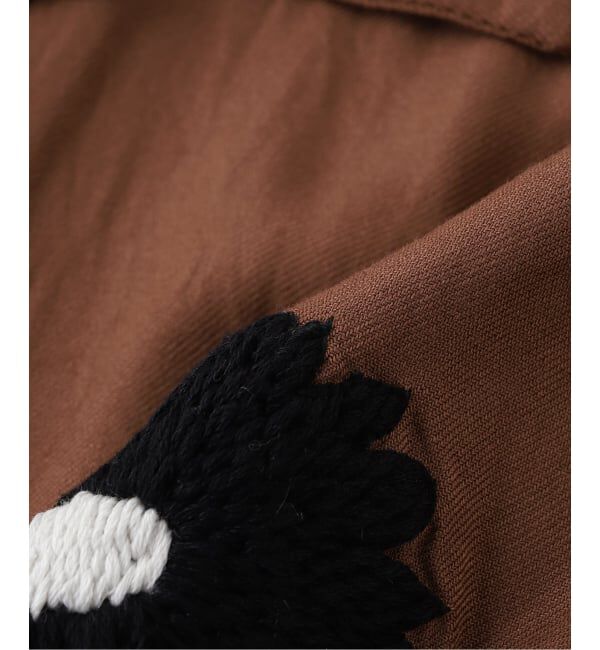 JOURNAL STANDARD「NOMARHYTHM / ノーマリズム Flower Embroidery Open Collar」|シャツ・ブラウス|