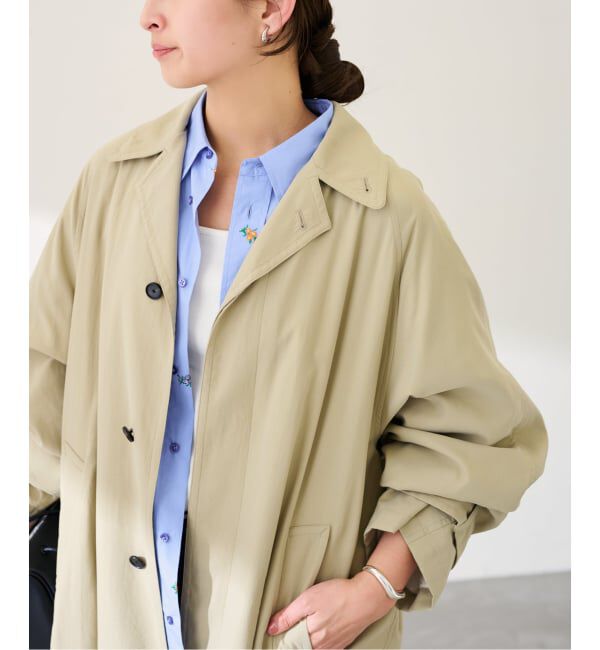 FRAMeWORK「JANE SMITH/ジェーンスミス NYLON TWILL BALMACANコート」|ステンカラーコート|