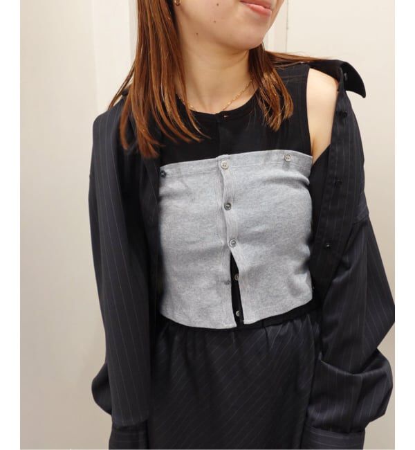 FRAMeWORK「KAYLE/ケイル HIGH GAUGE RIB DETACHABLE タンクトップ」|タンクトップ|