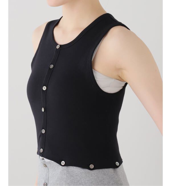 FRAMeWORK「KAYLE/ケイル HIGH GAUGE RIB DETACHABLE タンクトップ」|タンクトップ|