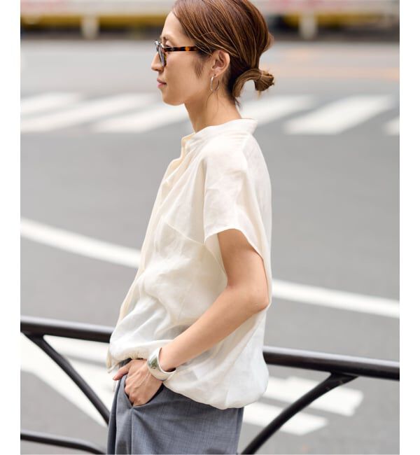 FRAMeWORK「≪一部カラーWEB限定 / 追加≫キャップスリーブドロストシャツ」|シャツ・ブラウス|