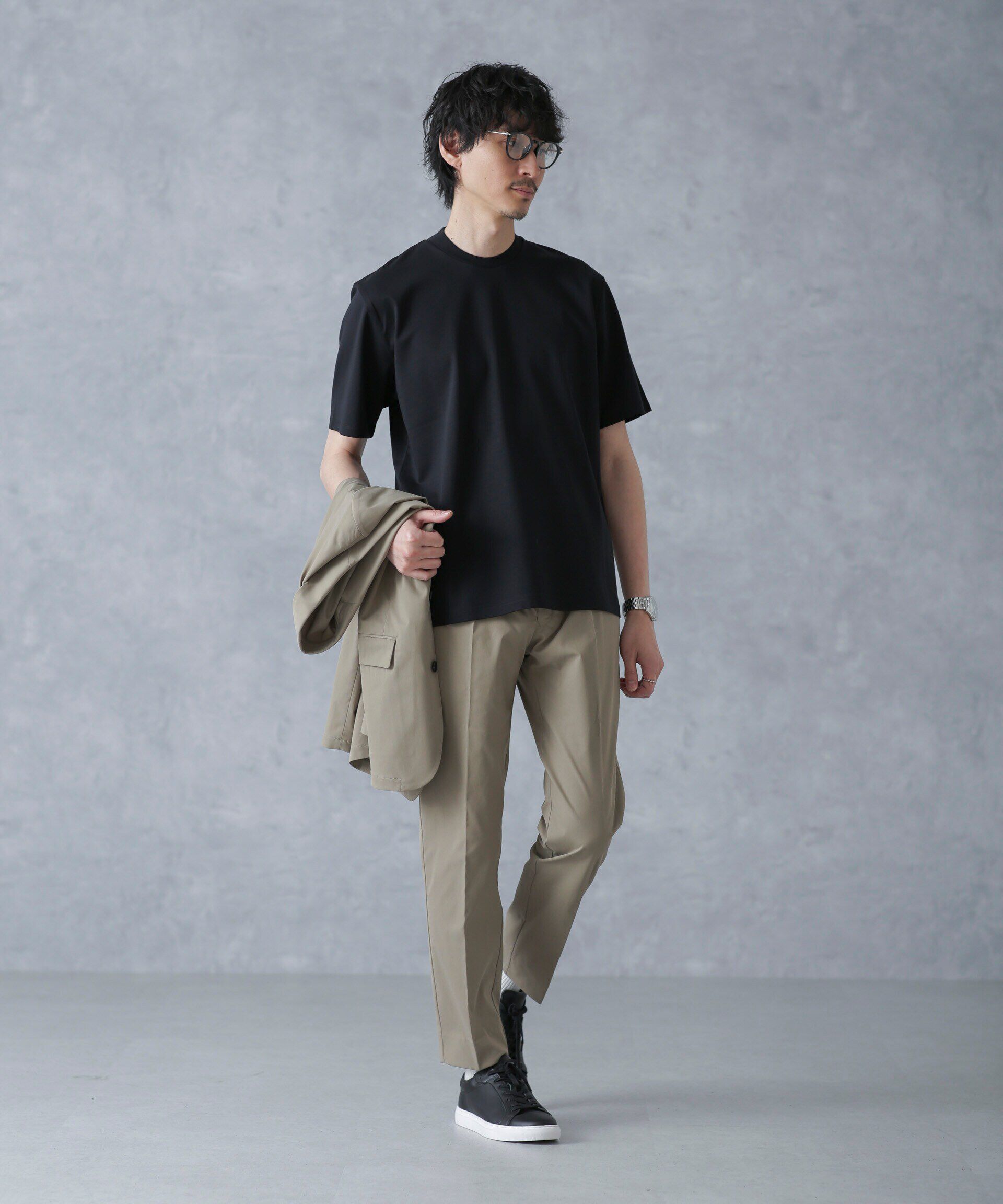 nano･universe「ジャケT(R)プレミアム クルーネック 半袖」|Tシャツ・カットソー|