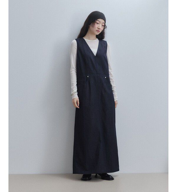 ADAM ET ROPE'「【WEB限定】デニムIラインワンピース」|ワンピース|