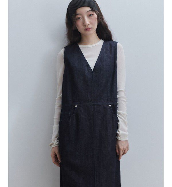 ADAM ET ROPE'「【WEB限定】デニムIラインワンピース」|ワンピース|