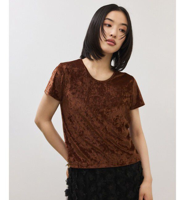 ADAM ET ROPE'「クラッシュベロアTEE」|Tシャツ・カットソー|