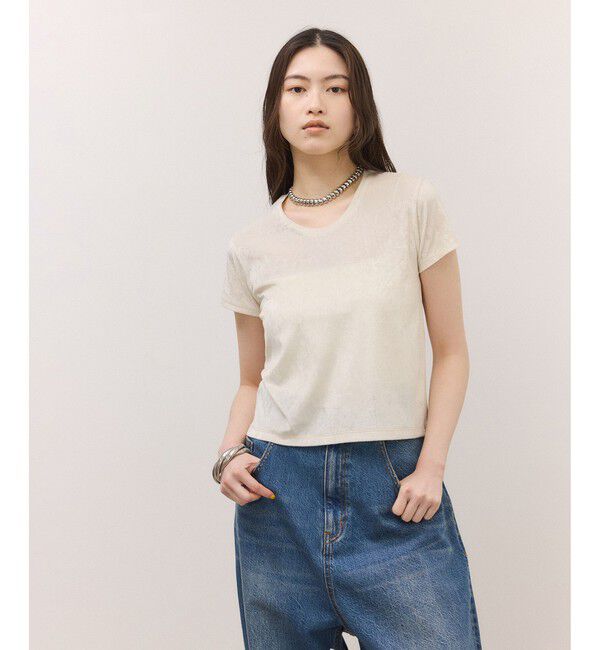 ADAM ET ROPE'「クラッシュベロアTEE」|Tシャツ・カットソー|
