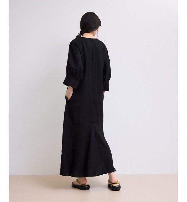 ADAM ET ROPE'「【WEB限定】リネンボリュームスリーブワンピース」|ワンピース|