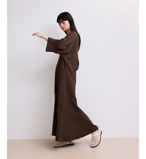 ADAM ET ROPE'「【WEB限定】リネンボリュームスリーブワンピース」|ワンピース|