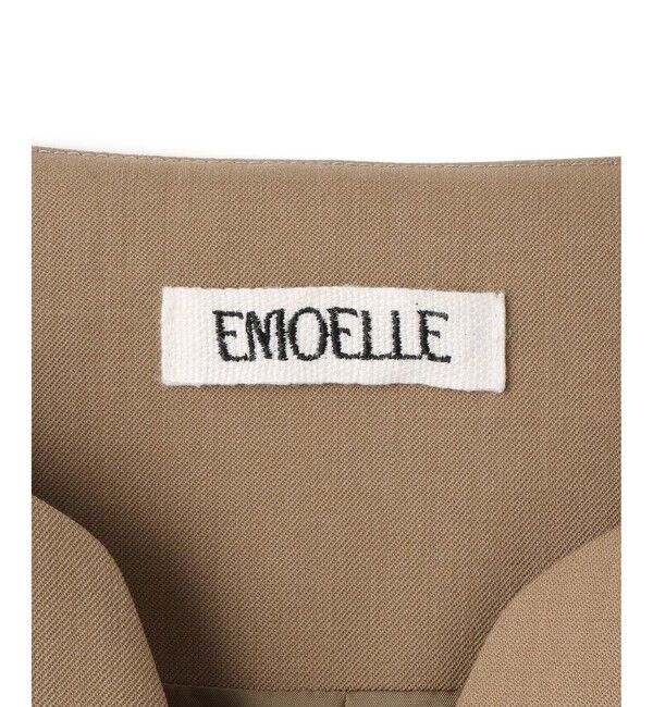 ADAM ET ROPE'「【EMOELLE】スリットネックハーフスリーブジャケット」|ノーカラージャケット|