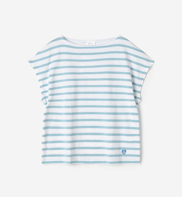 ORCIVAL「ORCIVAL | コットンレジェ ボートネック フレンチスリーブプルオーバー WOMEN」|Tシャツ・カットソー|BLUE系2