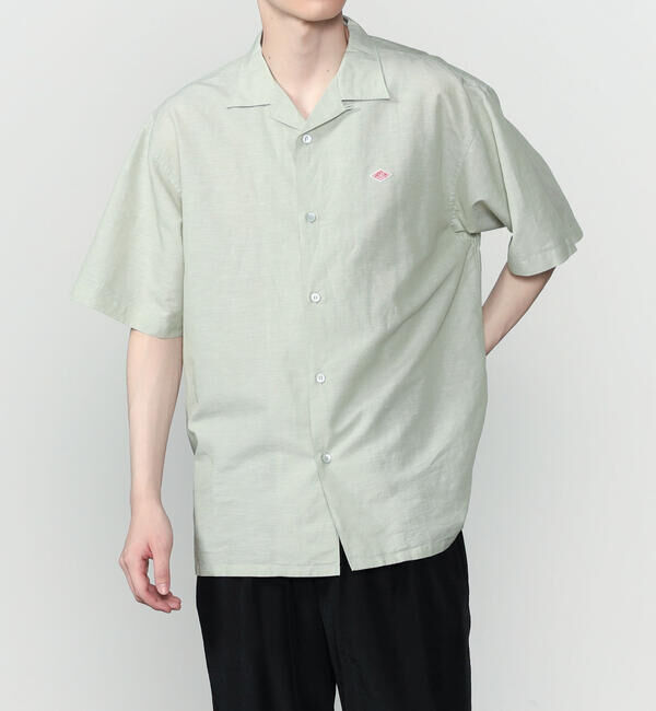 DANTON「DANTON | コットンリネンスラブ 半袖シャツ MEN」|シャツ・ブラウス|