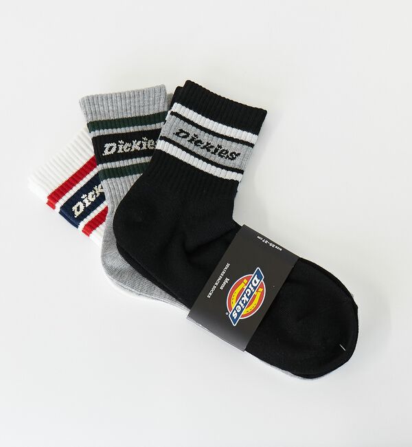 ABAHOUSE「【Dickies / ディッキーズ】3Pラインロゴソックス/3足パックラインロゴ」|ソックス|