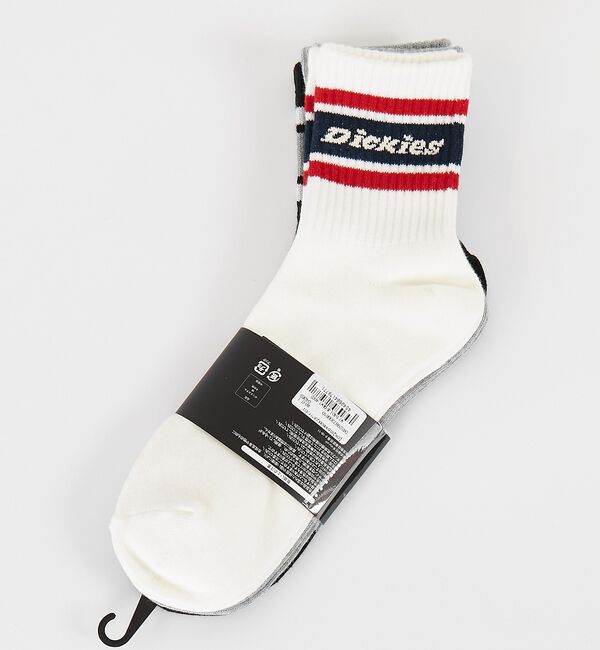 ABAHOUSE「【Dickies / ディッキーズ】3Pラインロゴソックス/3足パックラインロゴ」|ソックス|