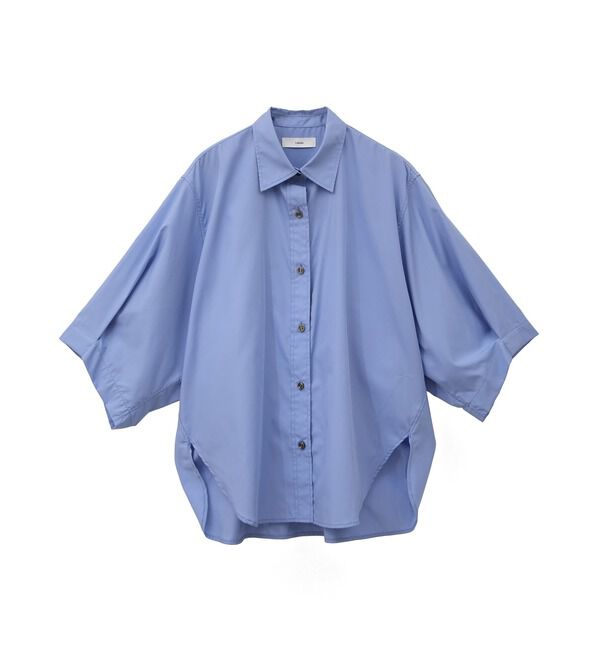 Liesse「袖タックワイドシャツ」|シャツ・ブラウス|サックス