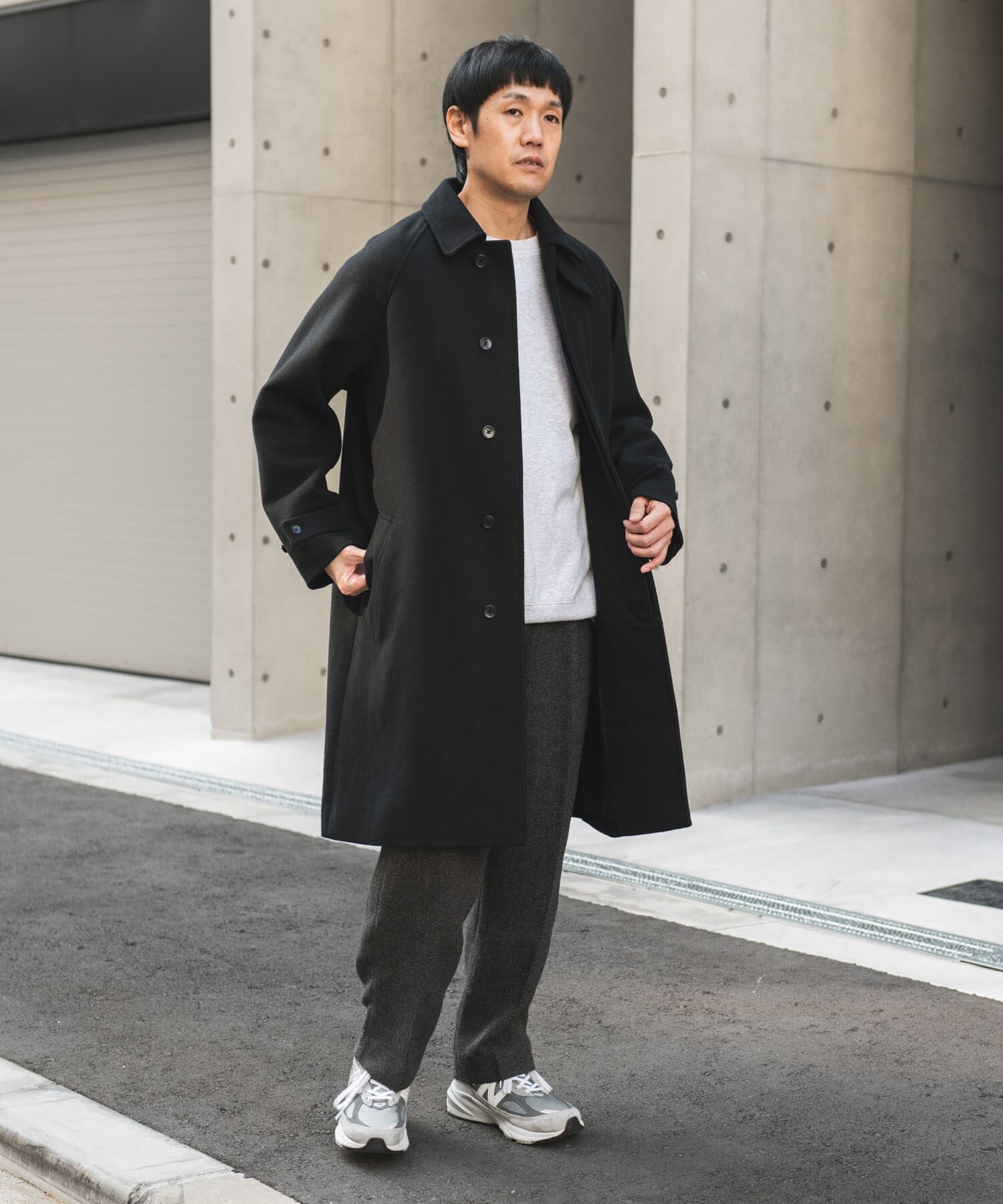 URBAN RESEARCH DOORS「ウールメルトンステンカラーコート」|ステンカラーコート|