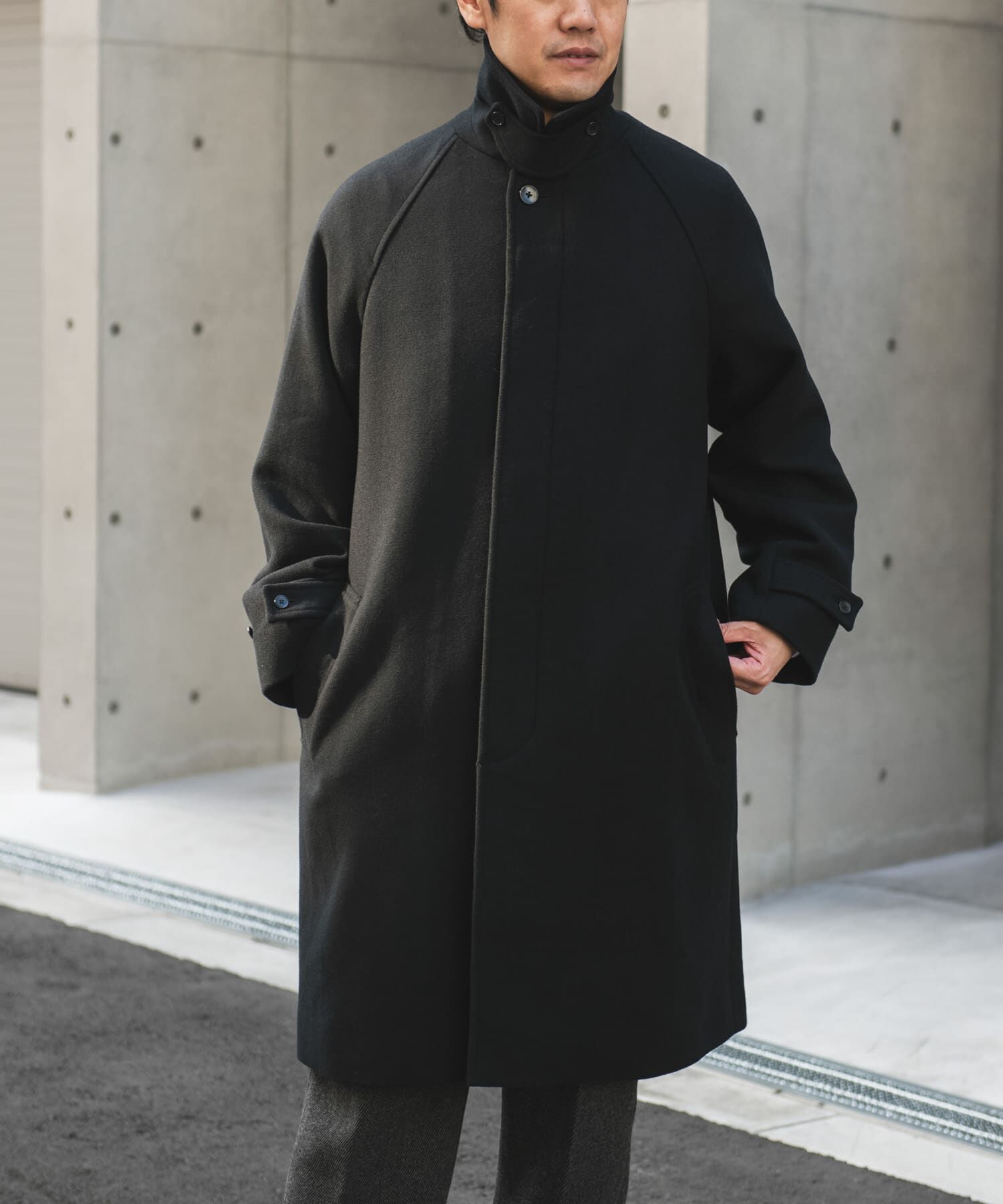 URBAN RESEARCH DOORS「ウールメルトンステンカラーコート」|ステンカラーコート|