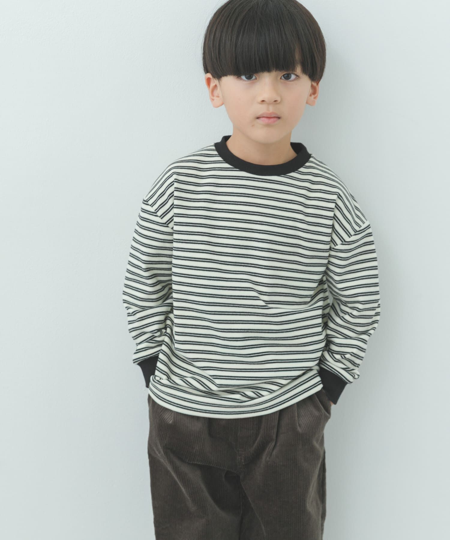URBAN RESEARCH DOORS「『WEB/一部店舗限定サイズ』起毛ボーダープルオーバー(KIDS)」|その他|ホワイト系その他