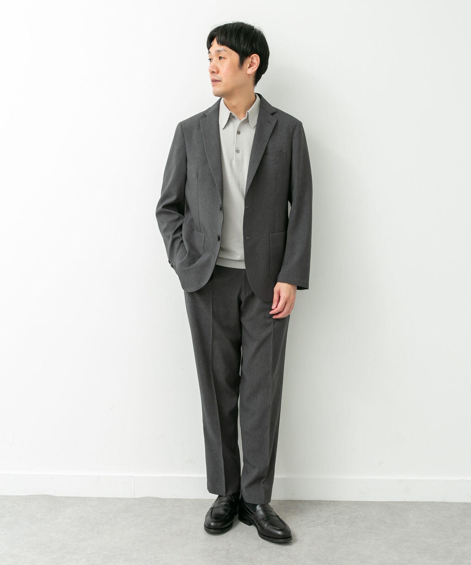 URBAN RESEARCH DOORS「LIFE STYLE TAILOR　リネンライクコンフォータブル1タックパンツ」|スラックス|