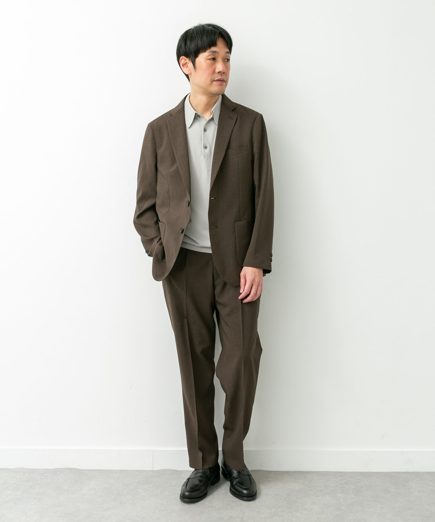 URBAN RESEARCH DOORS「LIFE STYLE TAILOR　リネンライクコンフォータブル1タックパンツ」|スラックス|