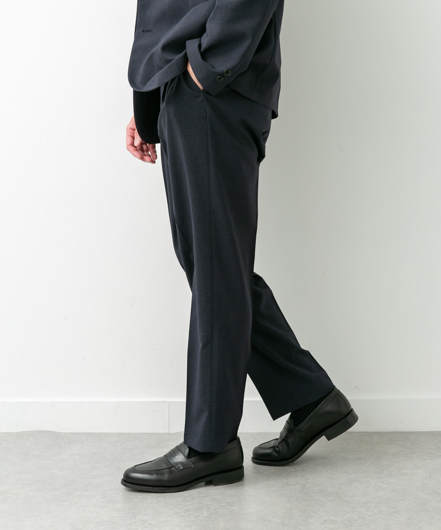 URBAN RESEARCH DOORS「LIFE STYLE TAILOR　リネンライクコンフォータブル1タックパンツ」|スラックス|