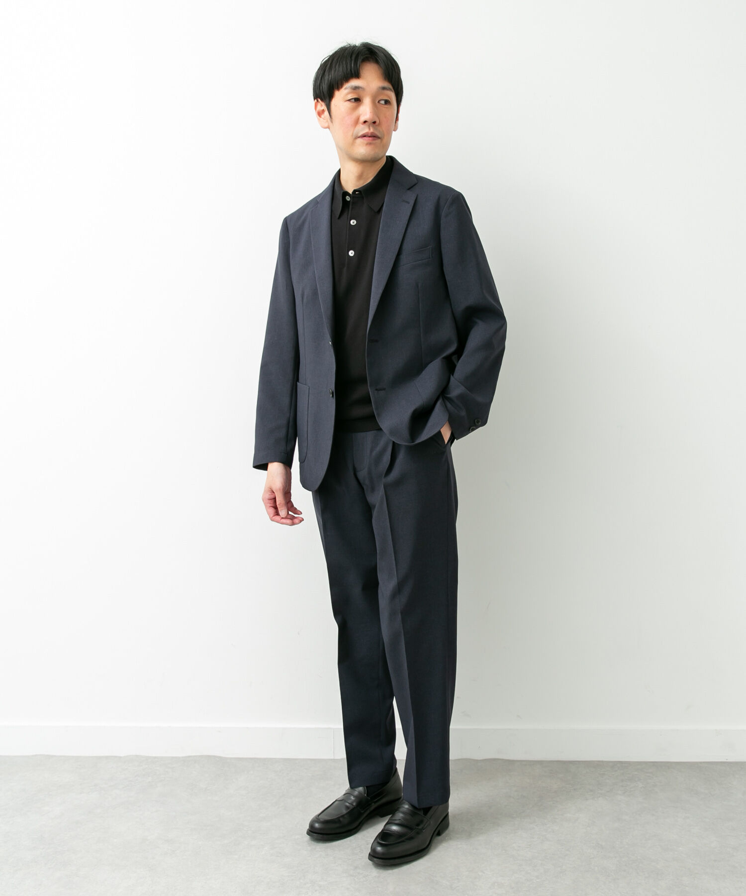 URBAN RESEARCH DOORS「LIFE STYLE TAILOR　リネンライクコンフォータブル1タックパンツ」|スラックス|