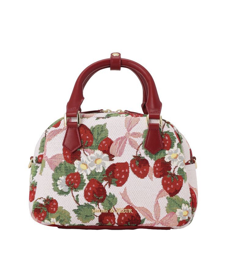 Maison de FLEUR「いちごゴブラン2Wayボストンバッグ」|ハンドバッグ|