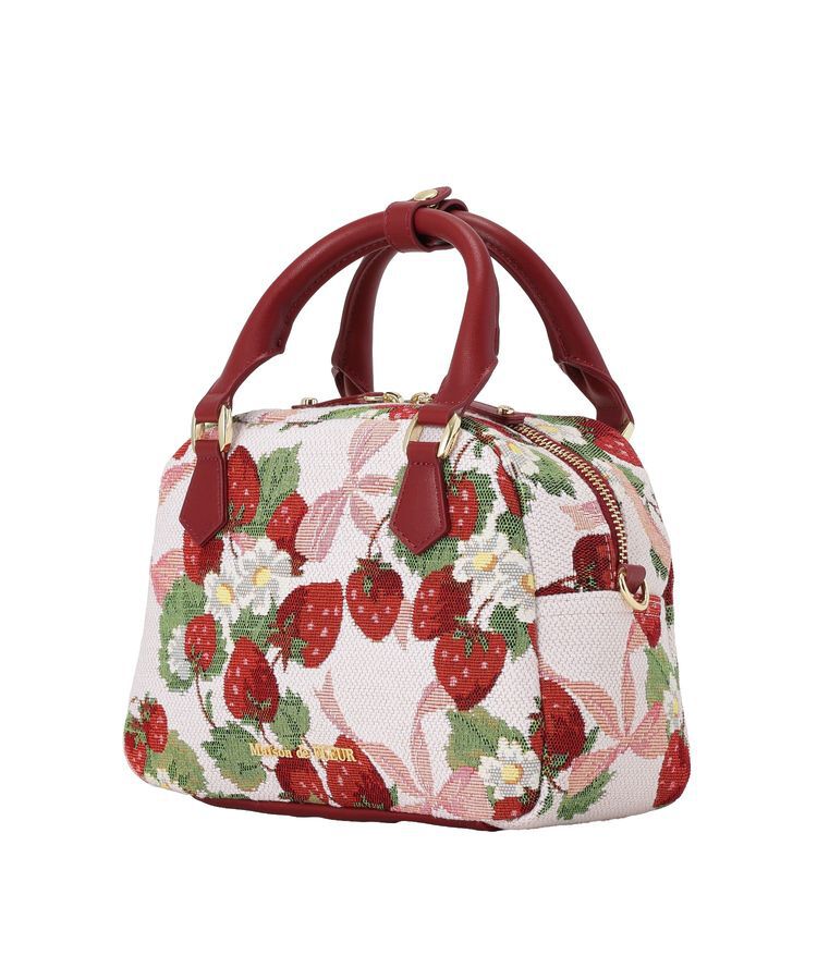 Maison de FLEUR「いちごゴブラン2Wayボストンバッグ」|ハンドバッグ|