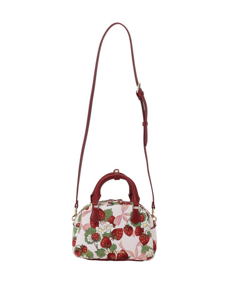 Maison de FLEUR「いちごゴブラン2Wayボストンバッグ」|ハンドバッグ|