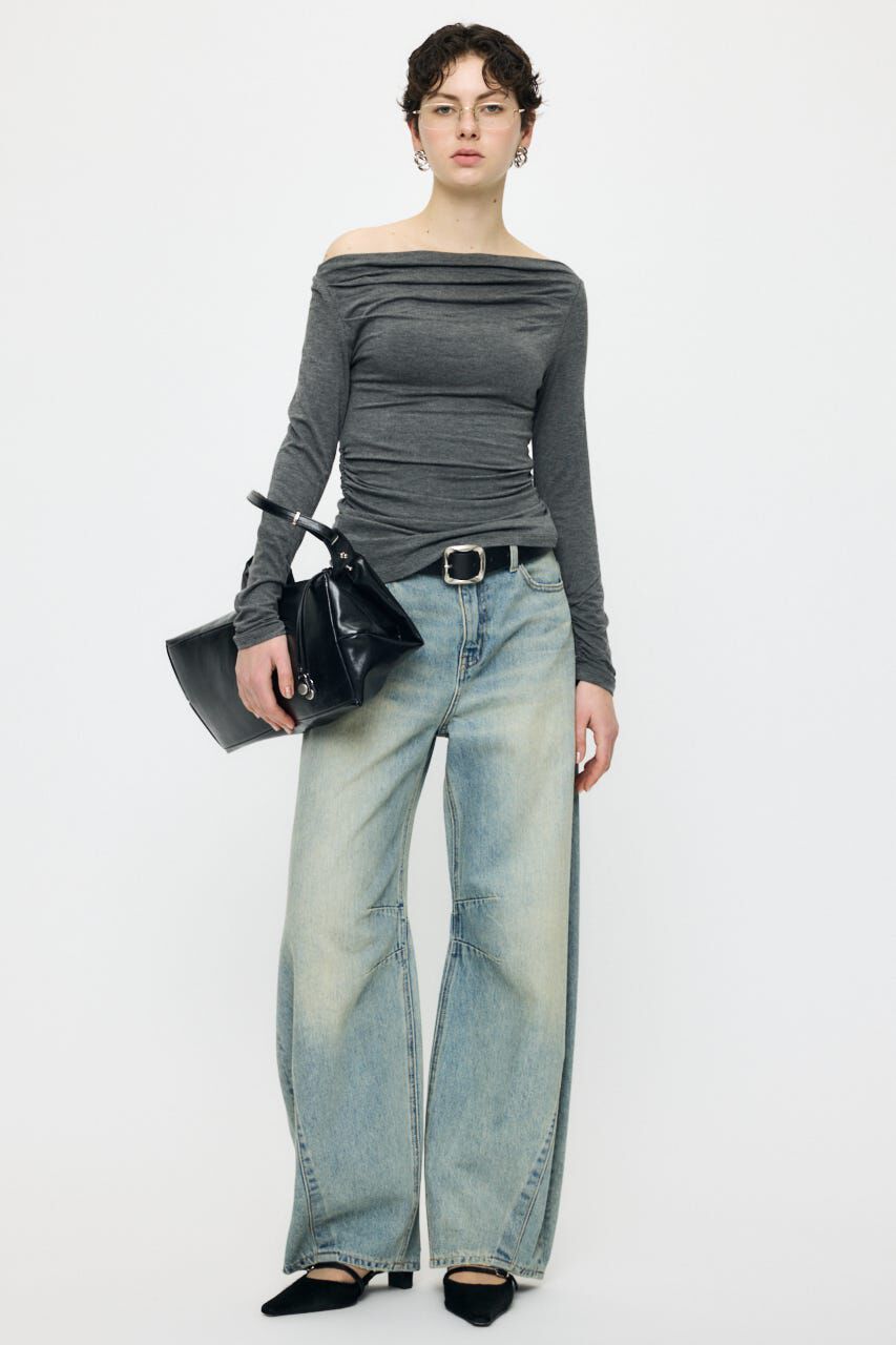 MOUSSY「GATHER 3WAY トップス」|Tシャツ・カットソー|T.GRY